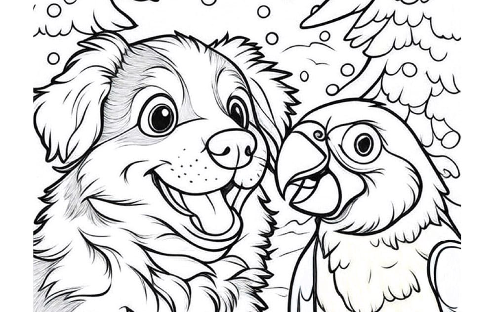 Kleurplaat van ‘De Lawaai Papegaai’ (leuke prijs te winnen)